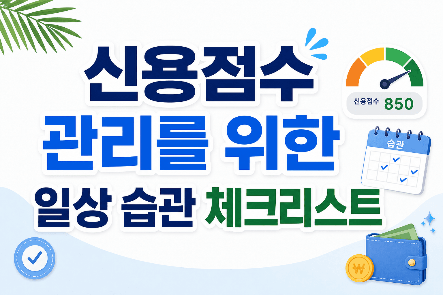신용점수 관리를 위한 일상 습관 체크리스트