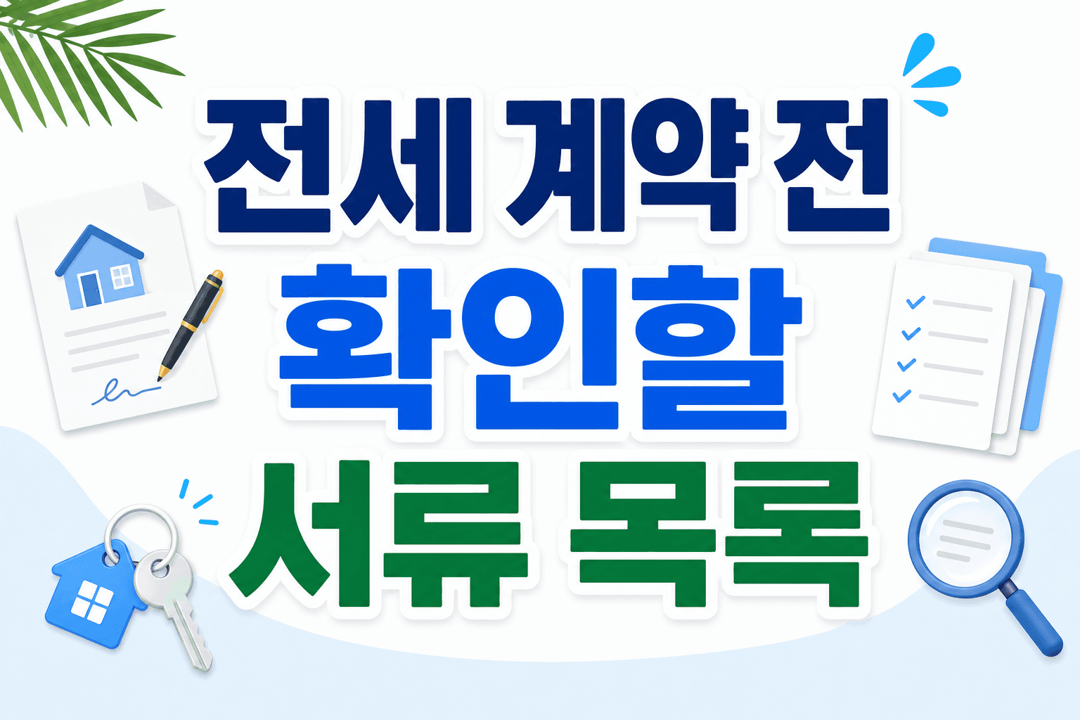전세 계약 전 확인할 서류 목록