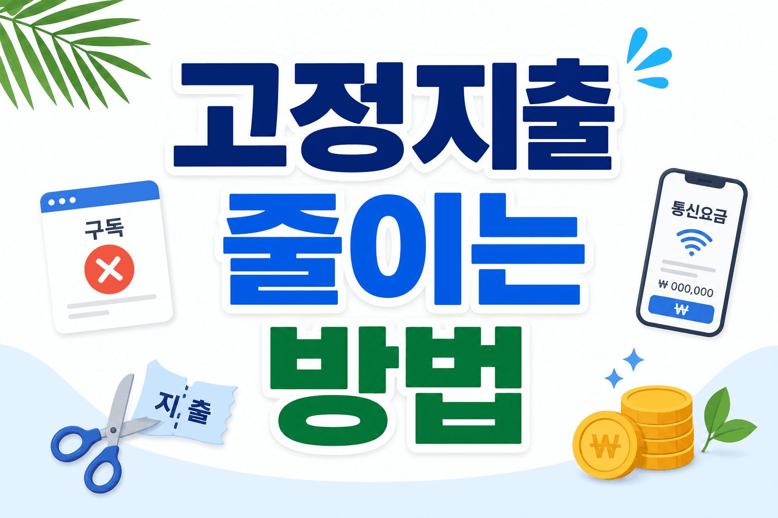 고정지출 줄이는 방법